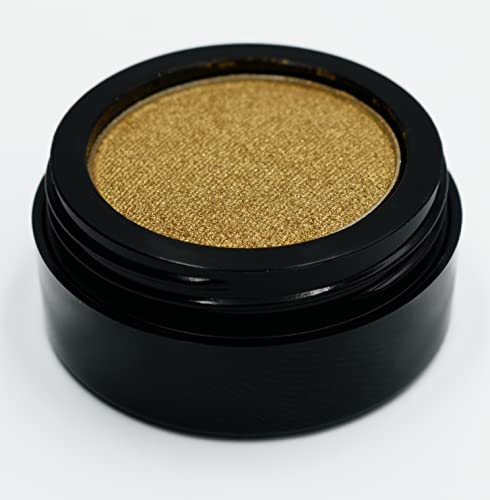 Pure Zivaª Glamour Bright Yellow Gold Shimmering Metallic Pressed Powder Single Vegan Eyeshadow; Talc, Paraben & Cruelty Free #TOP3