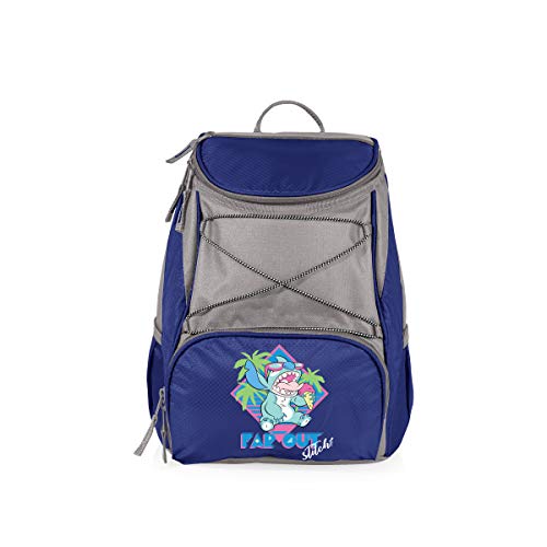 Picnic TIME Disney Lilo & Stitch Backpack Cooler, Insulated Leakproof Soft Cooler Backpack, Waterproof Lunch Bag, Portable Hiking Backpack Ice Chest for Picnic, Beach, Camping & Travel (Navy Gray)