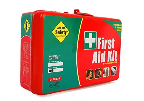 Medical Emergency First Aid Kit for Industries (with Metal Box) -...