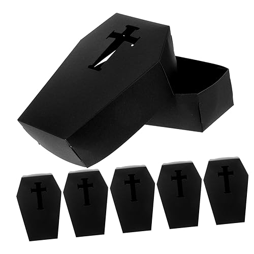 FUNOMOCYA 6pcs Halloween Candy Boxes Paper Coffin Treat Boxes for