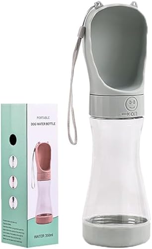 FWYTT 猫です 犬です 水飲み器です 給餌器です 随時補充します 携帯用です 迅速です 密閉して水漏れを防ぎます 回転して水を出しますセキュリティロックです (グレーです,水の入ったコップをあげます)