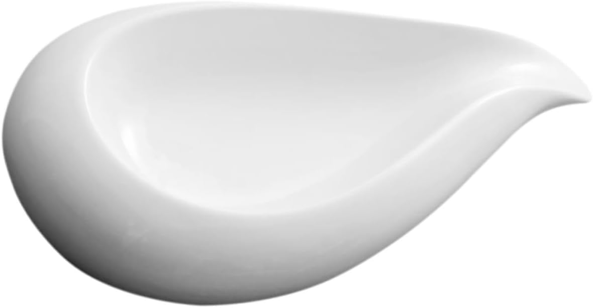 Ceramic Food Serving Plate Dual Design for Appetizers Nuts and Desserts for Home Restaurant and Event Use Easy to Clean and