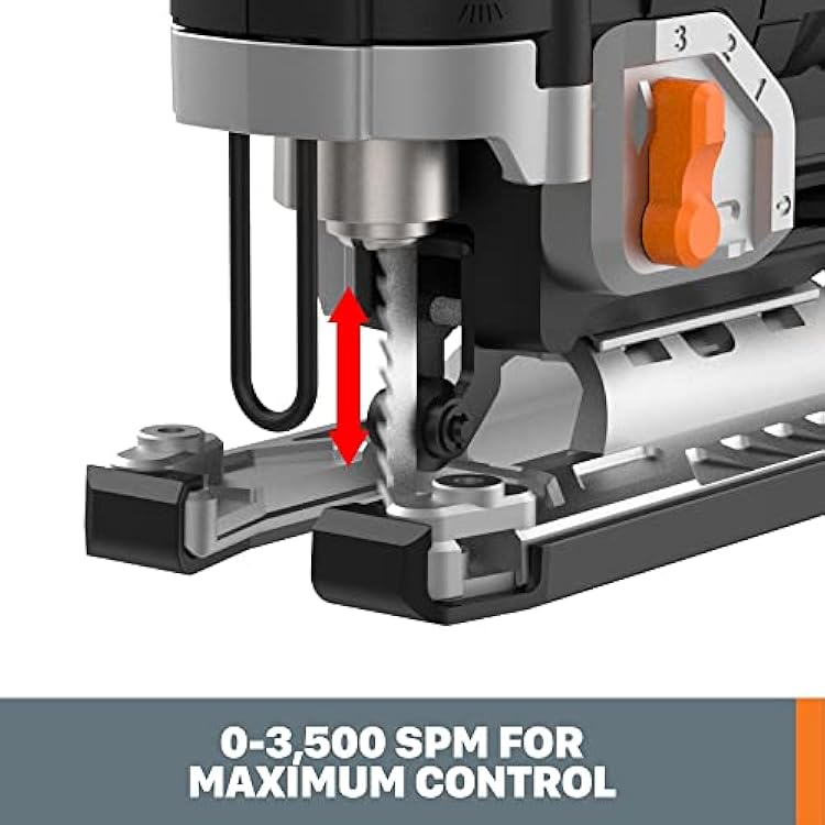 Worx NITRO 20V Power Share Cordless Jigsaw with Brushless Motor - WX542L (Battery & Charger Included)
