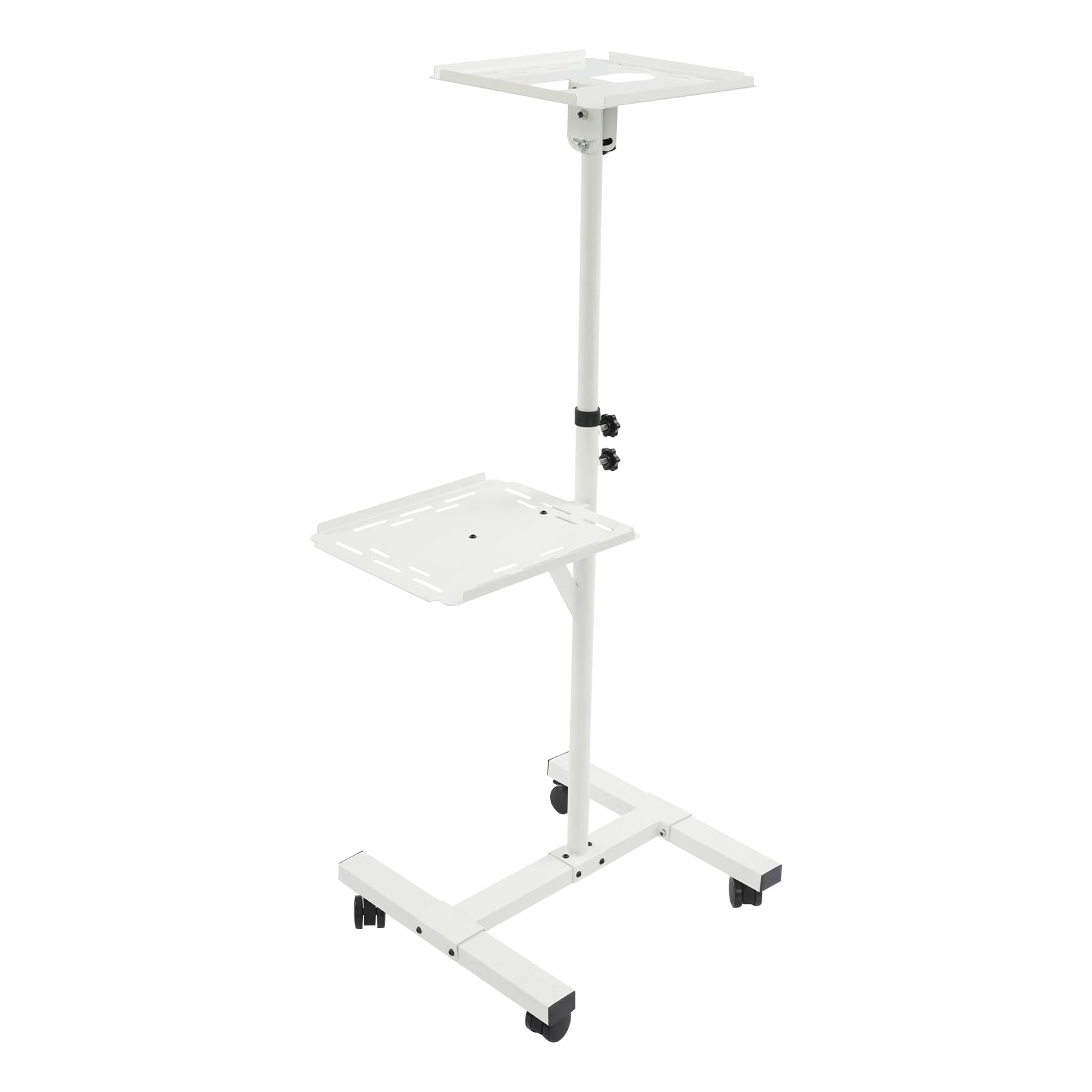 Tavolo per proiettore, bianco, carrello per proiettore, regolabile