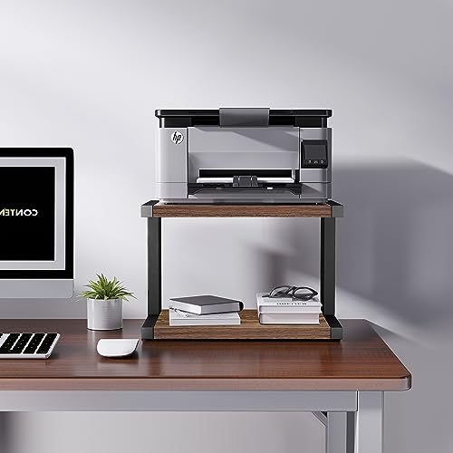 image for JOIN IRON Retro Double Layered Thickened Printer Stand, Modern and Fas