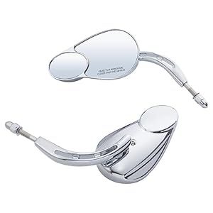 Ohggyqo 8Mm Double Rear View Side Mirrors For Cvo Tri Glide 2020 For Dyna Glide 1992 For Low Rider S 2020 For Sport Glide Ii 1982 Road Us -(Chrome) 12 41yyctrqlsl. sl500 . ss300