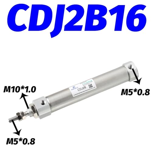 Cilindro neumático mini compacto CDJ2B16 de carrera corta 55mm 3
