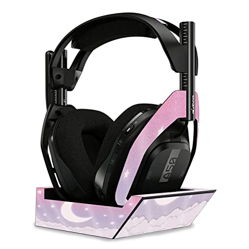 Image of MightySkins Glossy Glitter Skin Compatible with Astro A50 Wireless Headphones + Base Station (Gen 4) - Baby Moon | Protective, Durable High-Gloss Glitter Finish | Easy to Apply | Made in the USA