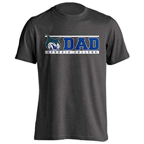 Sport Your Gear Georgia College Bobcats Proud Parent Dad T-Shirt (Charcoal, L)