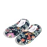 Vera Bradley Women's Cozy Life No Slip Slippers, Fresh-Cut Floral Critters, Small (US Women's Size 5-6)