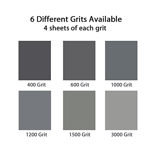 24Pcs Wet Dry Sandpaper, 9 X 11 Inch Assorted Sandpaper Sheets 400 600 1000 1200 1500 3000 Grit For Automotive Sanding, Metal Polishing, Wood By Baisdy #TOP1