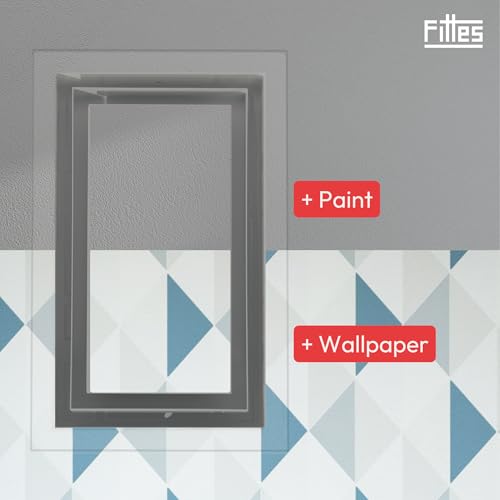 Fittes Framed Wall Vent [Lite+], Minimalist ABS Plastic HVAC Air Return Register Cover, Customizable Increased Airflow Solution for Home or Ceiling, 15-Min DIY Install – 4"x10" – Cotton White – 2 Pack by Fittes - Image 5