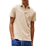 Tommy Hilfiger Polo de Manga Corta Hombre 1985 Slim Slim Fit, Beige (Sandalwood), 3XL
