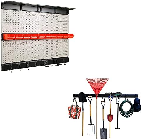 Peg Board Wall Organizer 4 ft. Metal Pegboard Garage Wall Pegboard Tool ...