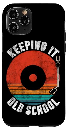 Coque pour iPhone 11 Pro Keeping It Old School Tourne-disque vinyle vintage rétro DJ