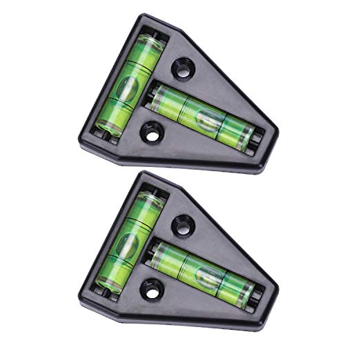 Homeon Wheels 2 Pack T Level Bubble Level, 2 Way T-Type Cross Check