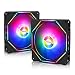 Produktbild conisy RGB LED Series 120 mm Gehäuselüfter für Computer Gehäuse, Ultra Leiser Einzigartiger Licht PC Kühlung Lüfter (2 Stücke,Mehrfarbig)