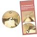 Vaguelly 16 Brass Timbales Drum Set, 40cm Crash Cymbals for Beginners and Students