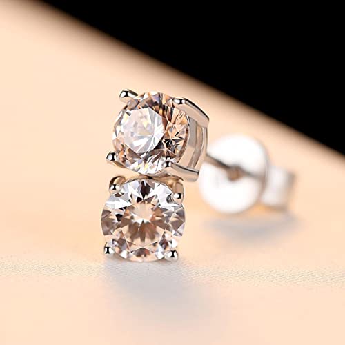 Boucles d'oreilles argent 925 anti-allergie avec zircon brillant quotidien