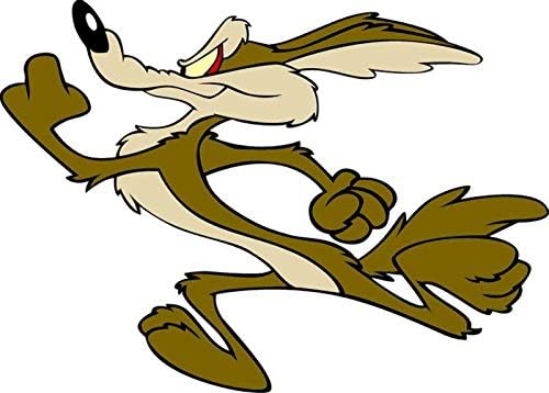 Vinyl Sticker Wile E Coyote (Running Left) Premium Quality Decals Indoor/Outdoor Use for Car Bumper Vehicle Laptop Window & Any Surfaces