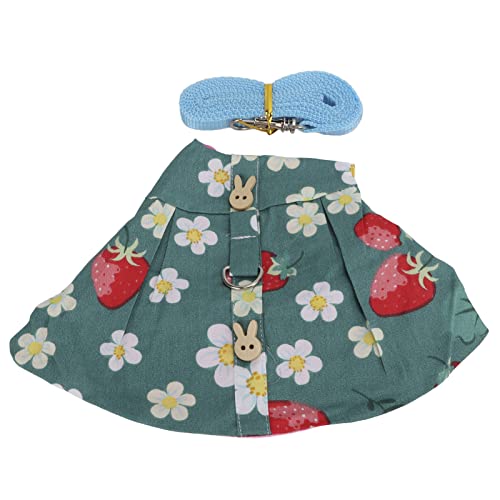 Laisse de Harnais de Lapin, Harnais de Gilet de Lapin et Ensemble de Laisse Multifonctionnel Mignon Confortable Facile à Porter pour Cochon d'Inde pour Furet pour Hamster(M)