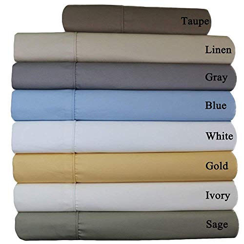 Royal Tradition Solid 650-Thread-Count, Cotton-Blend Twin Extra Long Xl 3Pc Bed Sheets Set, White #TOP1