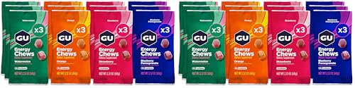Image of GU Energy Chews, Assorted Flavors - 12 Bags (24 Servings), (Pack of 2)