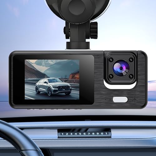 Caméra voiture triple objectif 1080P Wi-Fi avec vision infrarouge - 2