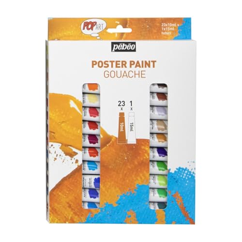 Estojo Tinta Guache Pebeo Pop Art 24 Cores Mix