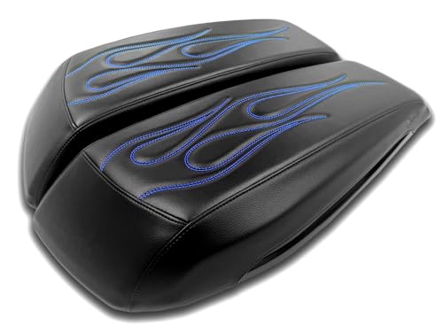 Cubiertas premium para tapas de alforjas Harley 2024 azul