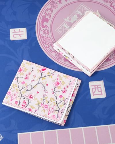 Funda para cartas Mahjong, pack 4, diseño chinoiserie rosa miniatura 2