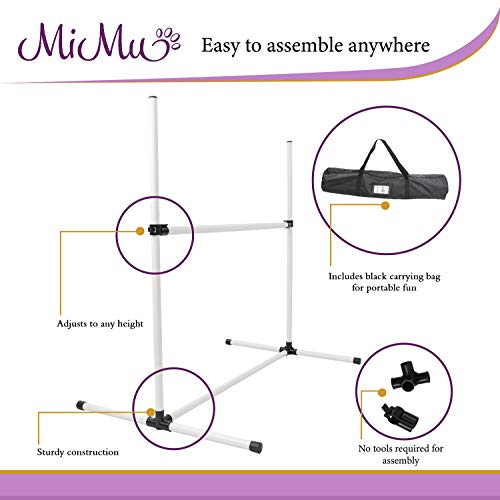 image for MiMu Agility Jump Bars - Backyard Dog Agility Equipment Exercise Hurdl