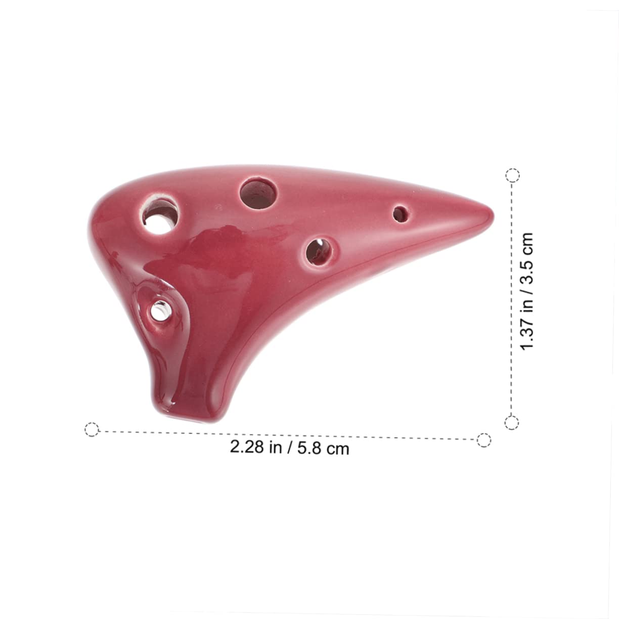 BESPORTBLE 2pcs Boys and Girls Flute Ceramic Ocarina Portable 6 Hole Wind Instrument for Beginners Creative Learning Musical