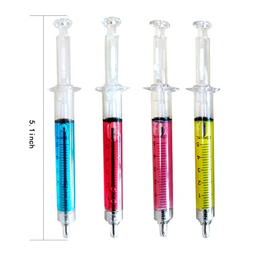 Sunangel Multicolor Macaron Syringe Pens Writes In Black Ink, Nurse Pens, Imaginary Doctor Play, Office Supplies (12Color, 24Pcs) #TOP5