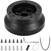 5 & 6 Hole Steering Wheel Hub Adapter for Chevy GMC Pontiac Cadillac 1969-1994 - Universal Fit for Trucks & Vans Black