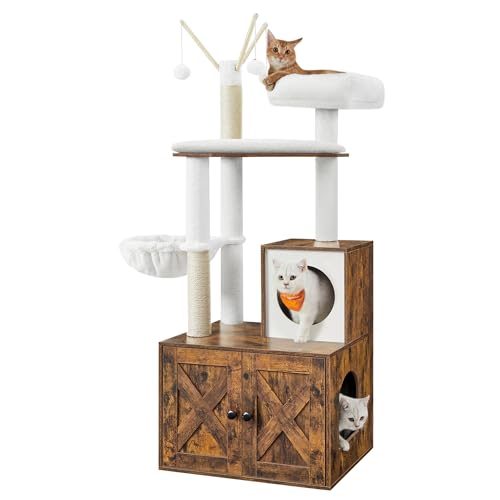 Feandrea Kratzbaum mit Katzenklo-Schrank PCT113X01