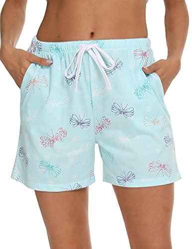 Image of ENJOYNIGHT Women Pajama Shorts Cotton Lounge Bottoms Sleep Shorts with Drawstring & Pockets