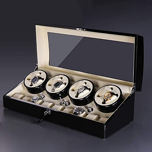 Caja de reloj automático con 8 espacios de devanado en madera lacada 3
