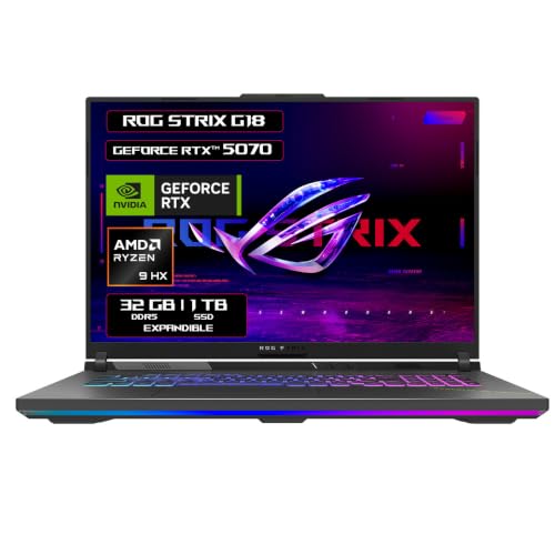 ASUS ROG Strix G18/ 18" 240Hz / AMD Ryzen 9 / RTX 5070 (GDDR7) | 32GB RAM/ 1TB SSD//Teclado en Español/ (Garantía y Servicio en México)