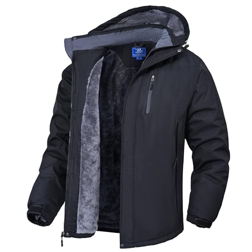 Zoofly Herren Winterjacke Warme Gefüttert Skijacke Wasserdicht...