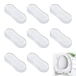 8 PCS Toilet Seat Buffers, Transparent Toilet Seat Bumpers, Toilet Sseat Rubber Buffers with Strong Adhesive for Home Hotel Hospital Bathroom Fixtures