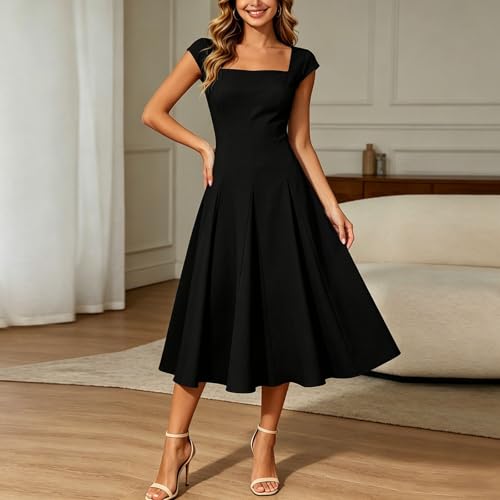 Robe de soirée élégante fluide pour masquer les imperfections - 2