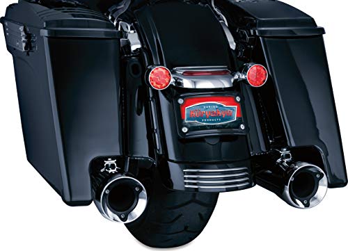 Kuryakyn 3147 Motorcycle Accessory: Curved License Plate Mount For 2010-19 Harley-Davidson Motorcycles, Gloss Black #TOP4