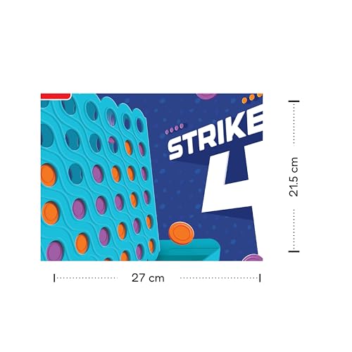 Image of Funskool Games, Strike 4, New and Improved, Classic disc Dropping Game, 4 in a Row, Connect Game, Family Games, Strategy Board Games, Toys for Kids and Adults, 2 Players, Ages 6 Years and Above