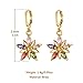 HZMAN 14K Gold Plated Sterling Silver Crystal Flower Earrings for Women Cubic Zirconia Drop Dangle Earring Fashion Earring Jewelry Gift (Colorful Flower)