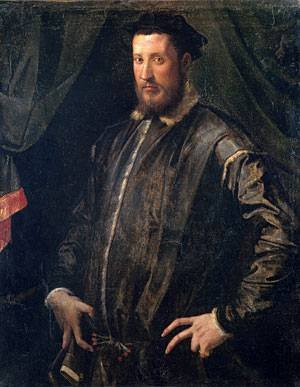 Peinture à l'huile reproductions de portrait de a man Francesco Salviati tableau toile 12x16