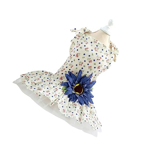 Sosoport vestido de renda de cachorro de festa sob filtro de cascalho vestidos de encaje roupa pet r