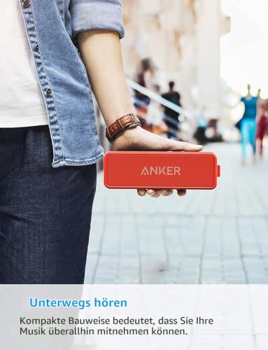 soundcore Anker 2 Bluetooth Lautsprecher, Enormer Bass mit Dualen Bass-Treibern, 24h Akku, Verbesserter IPX7 Wasserschutz… – Ansicht 4