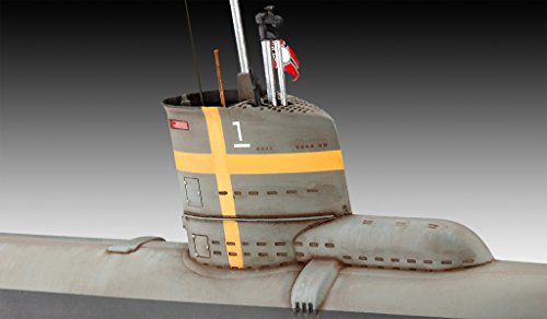 Revell 05140 12 Spielzeug Modellbausatz German Submarine Type XXIII im Maßstab 1:144, Level 4, grau – Bild 5