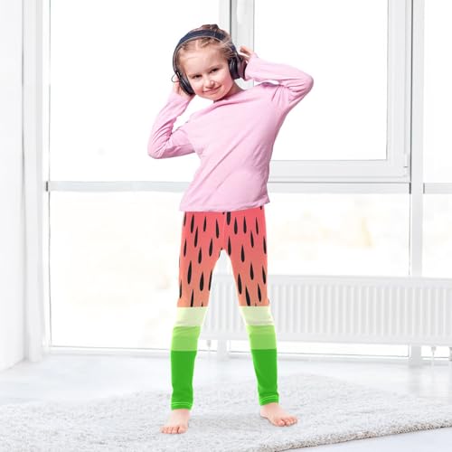 3D Watermelon Girls Leggings Ultra Soft Compression Yoga Gym Pants for Kids 4-10T4